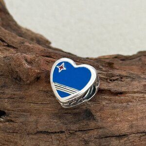 Pandora Aruba Exclusive Heart Bead S925 Silver Charm For Bracelet